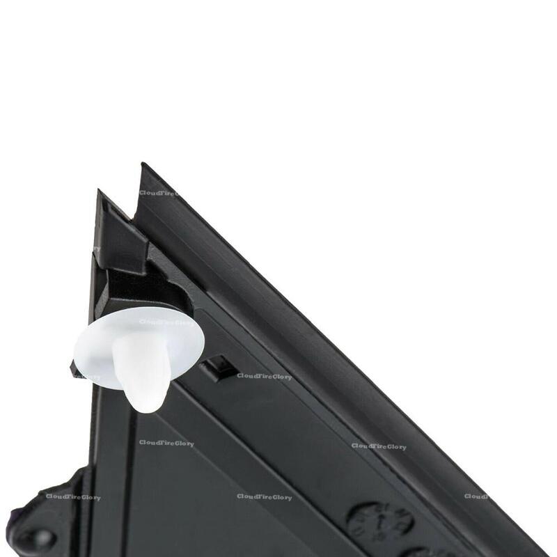 CloudFireGlory-par de retrovisores de plástico negro para FIAT 500, espejo lateral izquierdo y derecho, embellecedor de placa triangular, 1SH17KX7AA, 1SH16KX7AA, 2012-2019