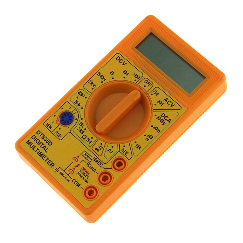 Mini multímetro Digital de bolsillo DT-830D, 1999 recuentos, CA/CC, voltímetro, ohmios, diodo, hFE, probador de continuidad