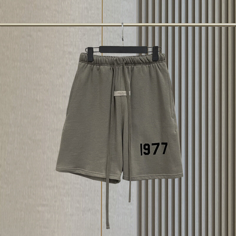 Shorts Men's and women's 1977 Contton casual quarter pants basketball sports gym loose high street cargo short hombre