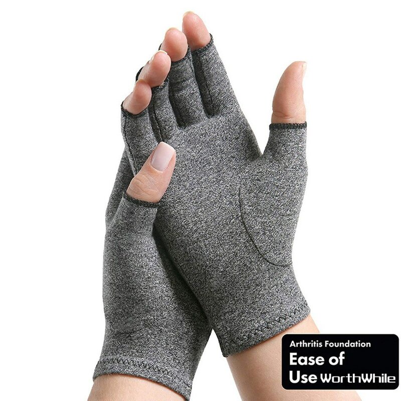 WOSWEIR 1 paio di guanti per l'artrite a compressione supporto per il polso cotone sollievo dal dolore articolare tutore per le mani donna uomo braccialetto per terapia