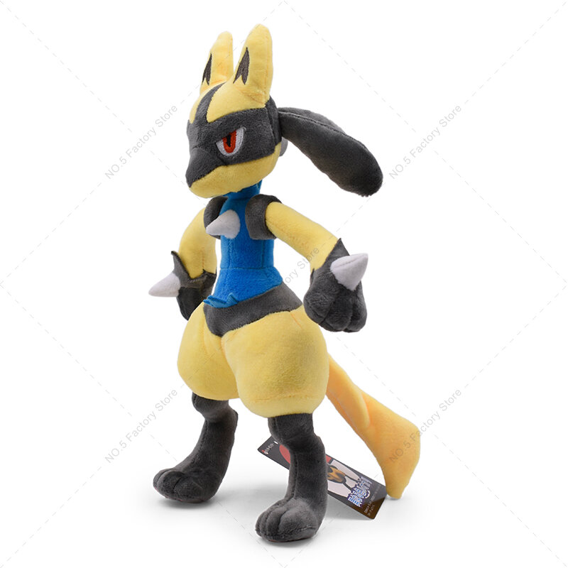 Boneca de pelúcia Pokémon Standing Lucario para crianças Mega Riolu, brinquedo de qualidade, brindes de Halloween, 16-31cm