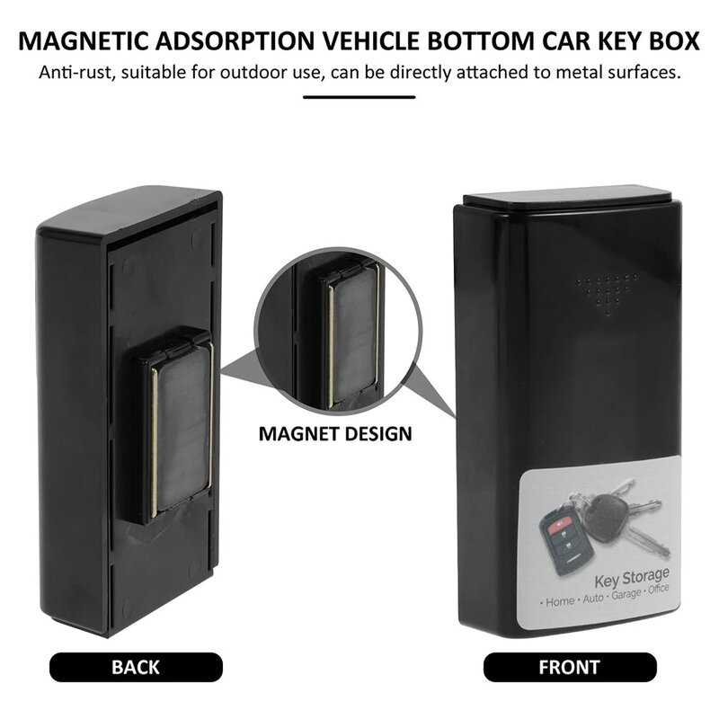 Magnetic Key Hider Outdoor Hidden Storage Compartment for Car Key Fob Fits Keys for Cars RVs Boats Homes Airbnb Rentals and Emer