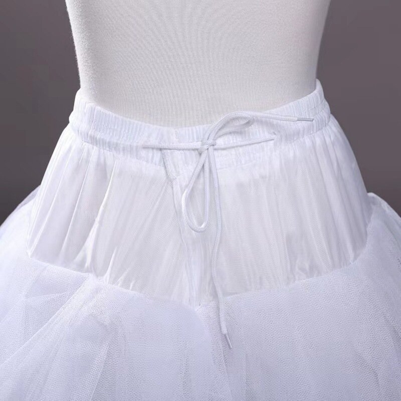 Bridal Wedding Dress Boneless Plinth Four-Layer Yarn Large Puffy Elastic Waist plus Lace-up Skirt Support Multi-Layer Organza