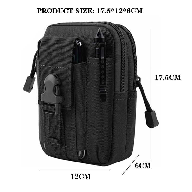 Geestock Tactische Taille Verpakking Zak Outdoor Sport Running Pouch Riem Mannen Waterdichte Mobiele Telefoon Bag Camping Fietsen Taille Zakken