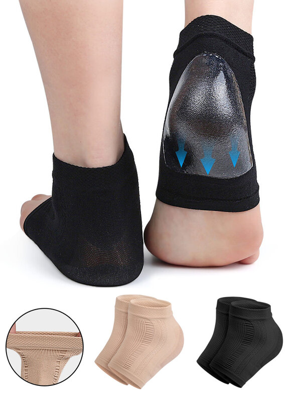1 пара гелевых носков для пятки, увлажняющее средство для ухода за ногами, потрескавшееся средство для сухой и жесткой кожи стопы, предотвращающее высыхание пятки, инструменты для ухода за ногами