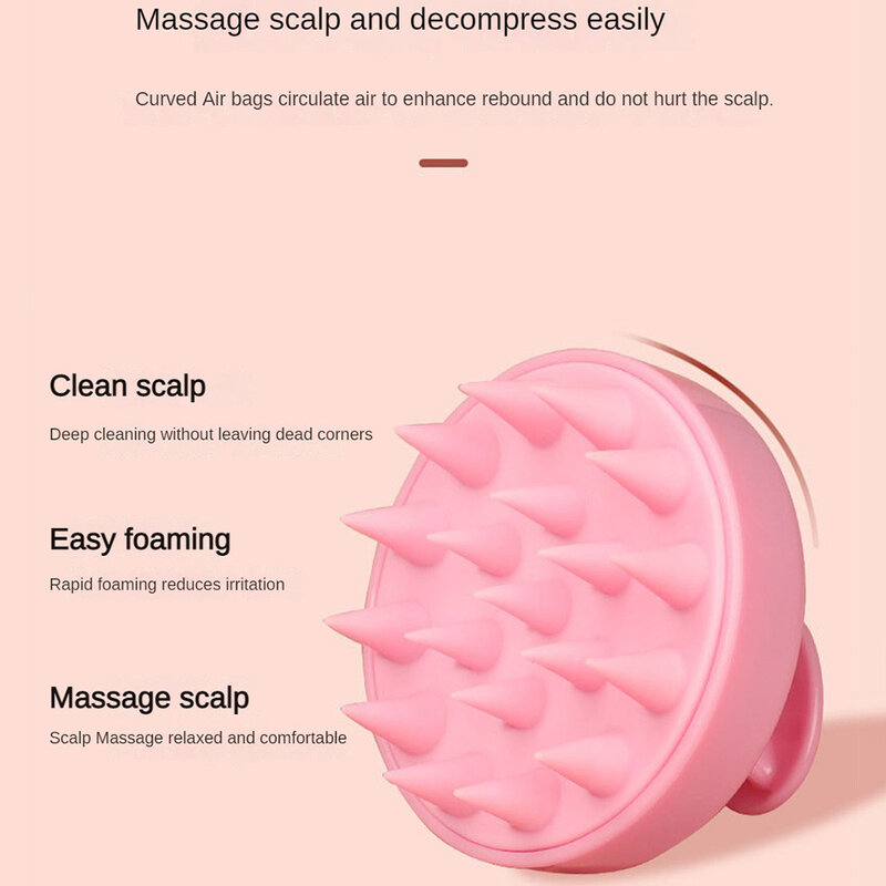 Kunststoff Silikon Massage kamm reinigen Sie die Kopfhaut gründlich Kopfhaut massage einfach schäumende Kopf massage bürste Shampoo Bürste Bade kamm