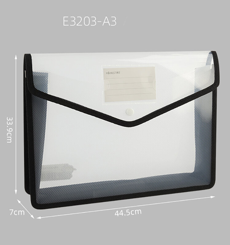 플라스틱 봉투 가방, A4 A3 문서 가방, 대용량 문서 정리함, PVC 방수 문구 가방, 사무실 용품