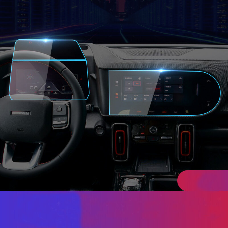 Transparente para haval dargo jolion carro de navegação vidro temperado filme proteção gps painel tela toque acessórios do carro