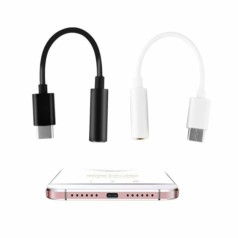 Tipo-C para 3.5mm Jack Headphones Adapter, cabo de áudio TPC, DAC Feminino, USB C para 3.5mm Audio Aux Converter for Xiaomi, Huawei