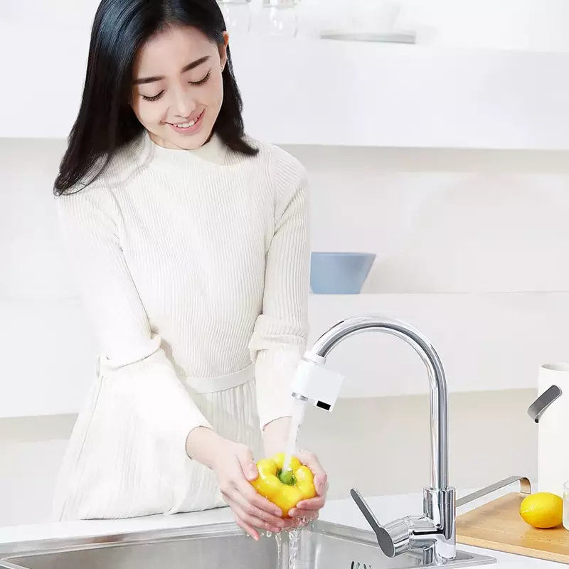 Oryginalny Xiaoda automatyczny oszczędzanie wody z kranem inteligentny czujnik energii wody na podczerwień oszczędne urządzenie kran z dyszą kuchenną