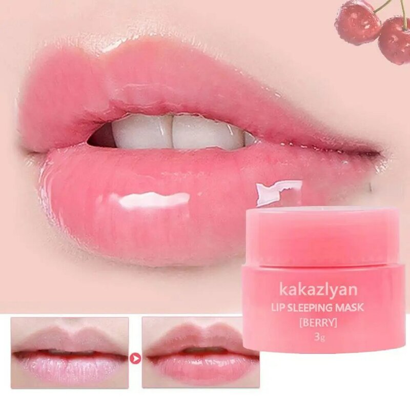 3g Lip Sleep Mask Night Sleep Maintenance Moisturizing Lip Gloss Bleach Cream Nourishing Lip Care Lip Balm