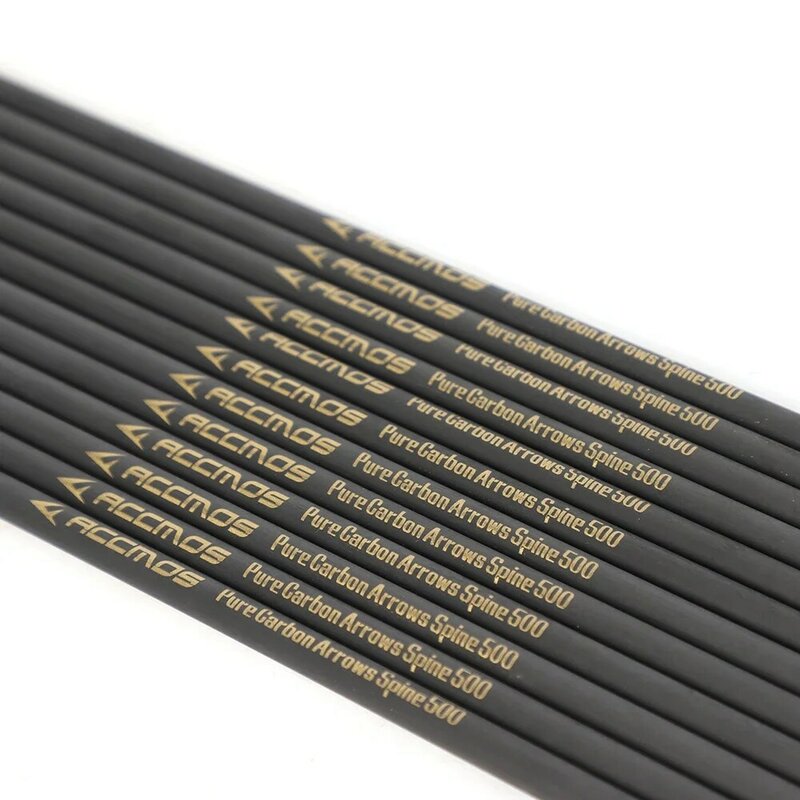 12pcs ID 4.2 mm Pure Carbon Arrow Shaft Spine 250-1000 For Archery DIY Hunting Shooting