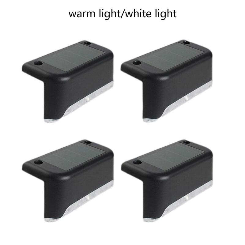 4 Pieces Waterproof LED Solar Lights Deck Lights for Gutter Stairs Driveway