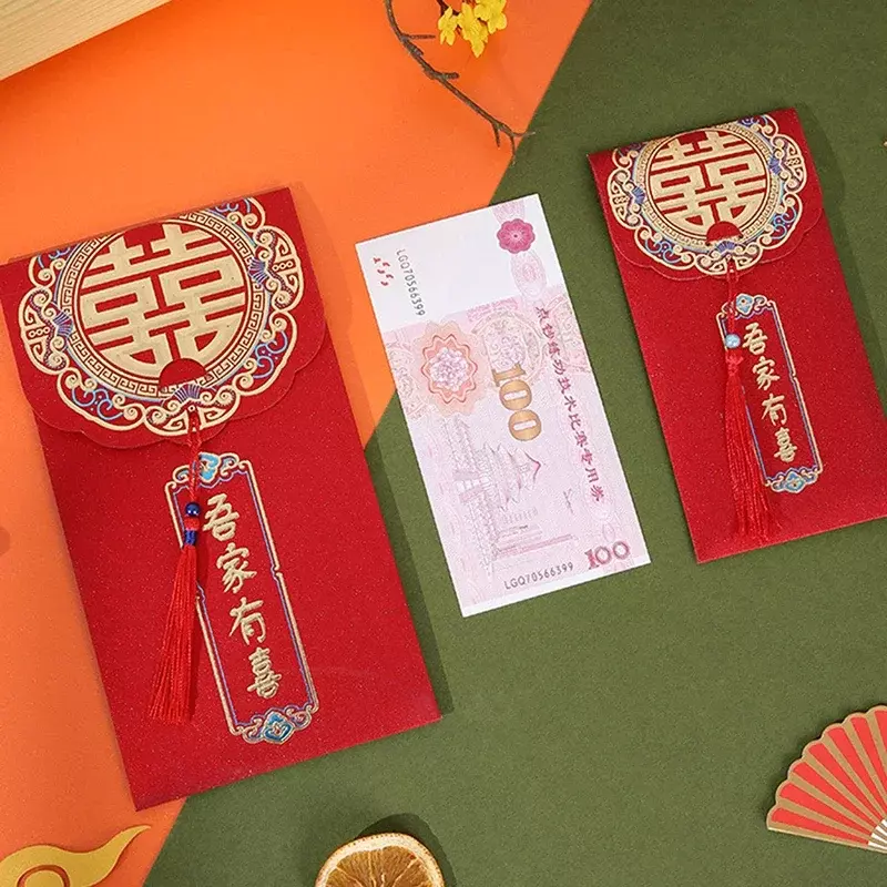 Klassiek Lentefestival Geluksgeld Zegen Pocket Envelop 2023 Chinees Nieuwjaar Decoraties Chinese Rode Envelop Voor Cadeau