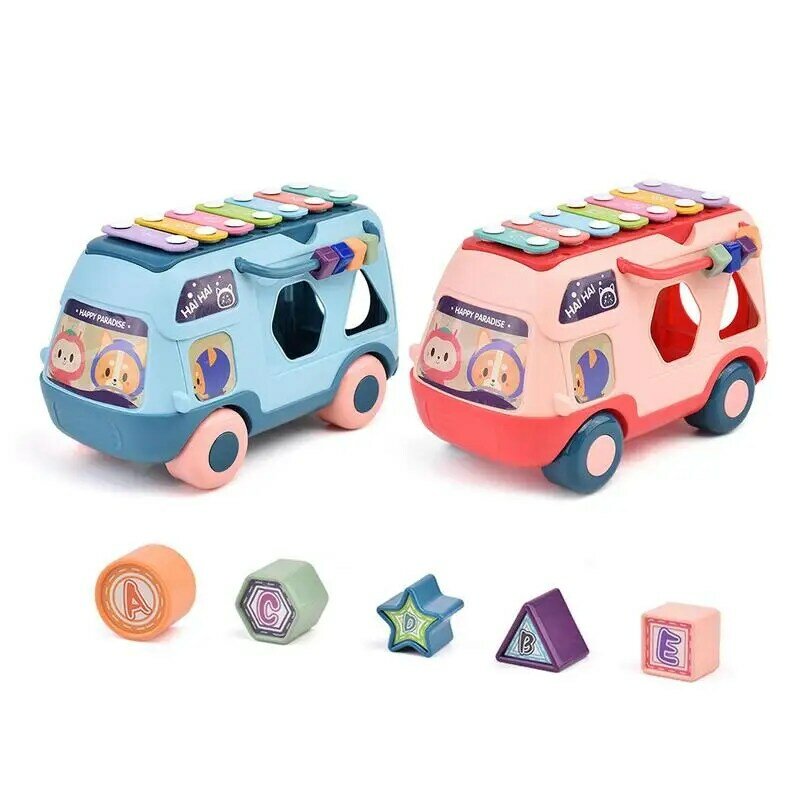 Autobús de dibujos animados para niños, Mini coche, autobús de juguete, vehículos de juego, juguetes educativos para niños, regalos para niños