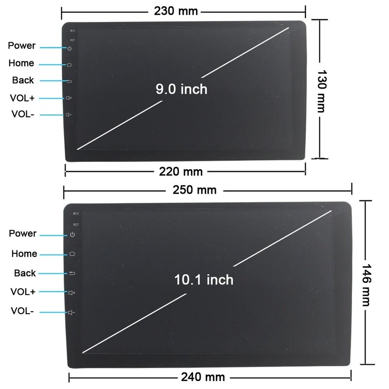 7/9/10.1 Inci 2 Din Android 10 Radio Mobil Undefined Universal Radio Stereo Mobil Mp5 untuk Volkswagen Nissan Hyundai Kia Toyota