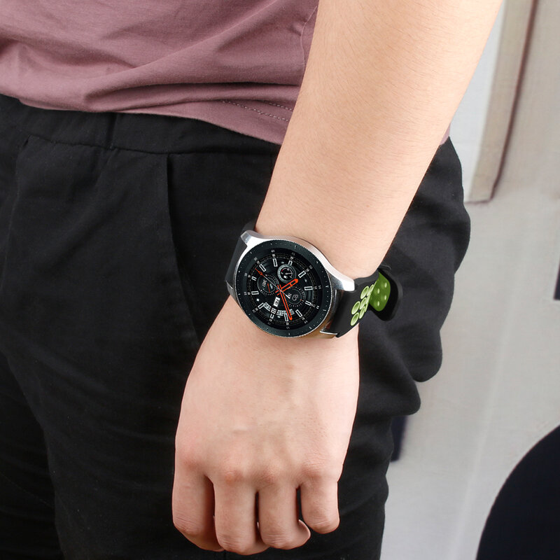 Oryginalny pasek do Samsung Gear S3 Frontier/klasyczny zegarek Galaxy 3 45mm 22mm silikonowy pasek do Samsung Galaxy watch 46mm pasek