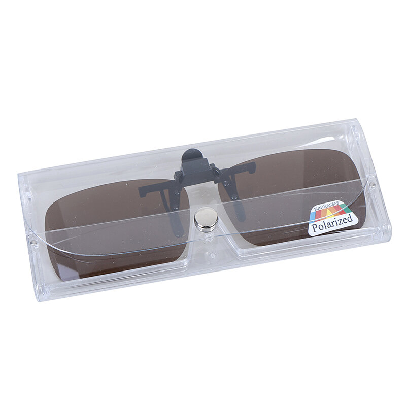 Motorista de carro óculos unissex clip-on polarizado dia visão noturna flip-up lente óculos de condução uv400 equitação óculos de sol para fora