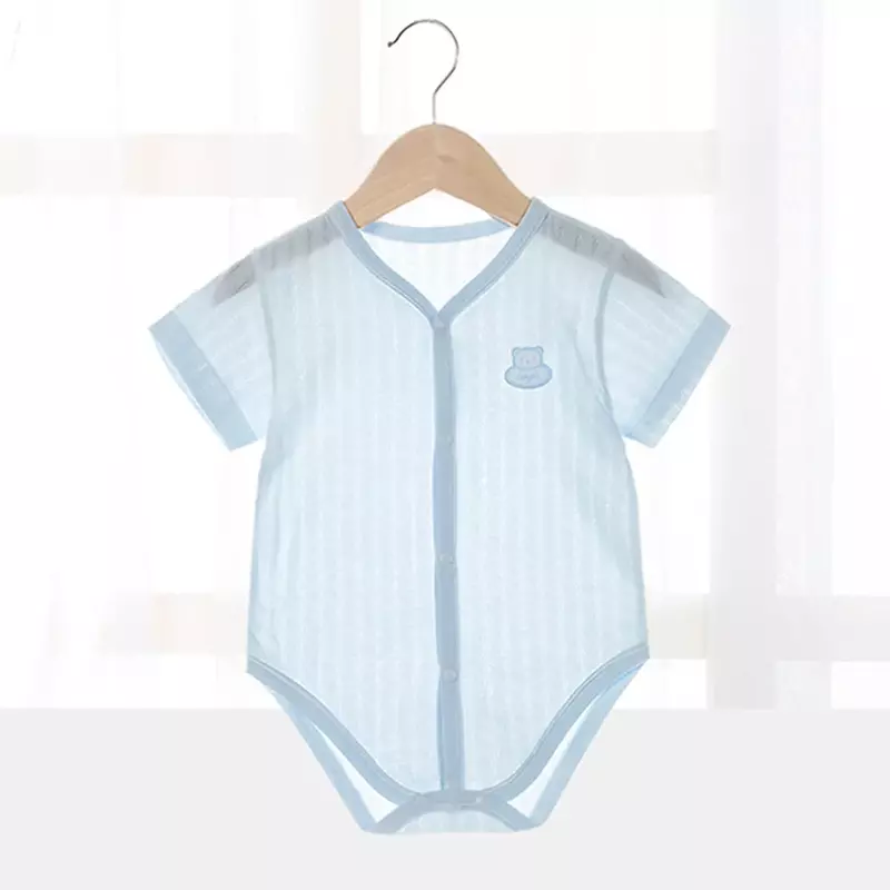 Summer Thin Newborn Baby Jumpsuit Baby Clothes Bag Fart Clothes Cotton Summer Triangle Clothes Climbing Clothes 2023