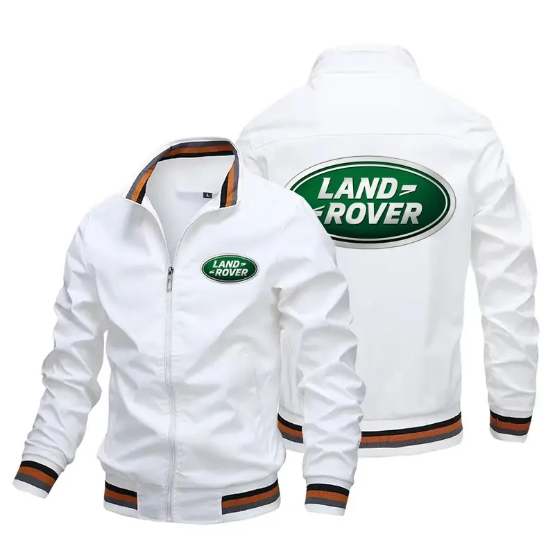 Gaya baru musim semi/musim gugur 2024 Hot Land Rover Logo kasual jaket balap sepeda motor pakaian olahraga luar ruangan