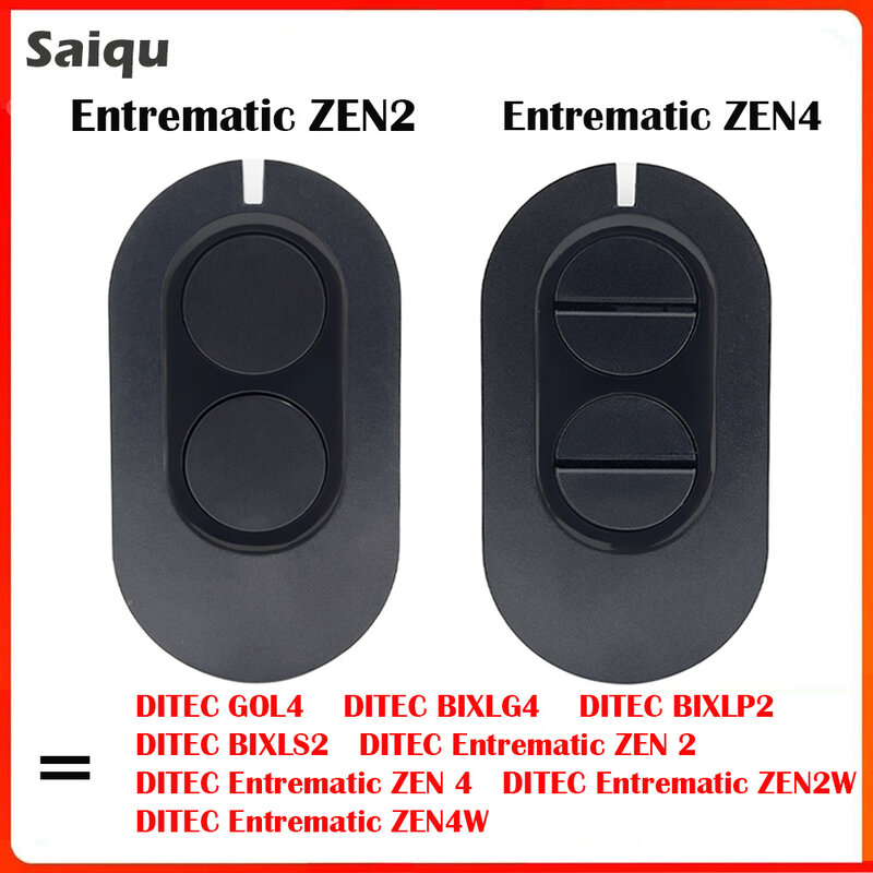 أمر جهاز إرسال رمز الدوران DITEC ، ZEN 2 ، ZEN4 ، ZEN2W ، ZEN4W ، Golden 4 ، BIXLG4 ، BIXLP2 ، BIXLS2 ، MHz
