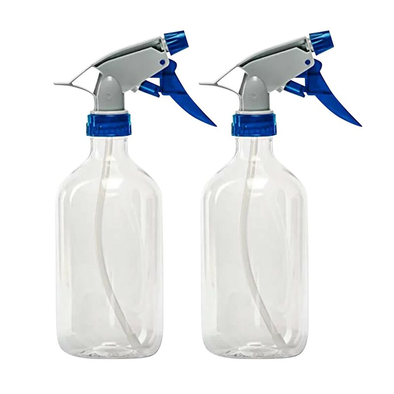 2 Kunststoffs prüh flaschen klares leeres Sprüh flaschen sprüh gerät mit einstellbarer Düse für Reinigungs lösungen Küchen garten haar
