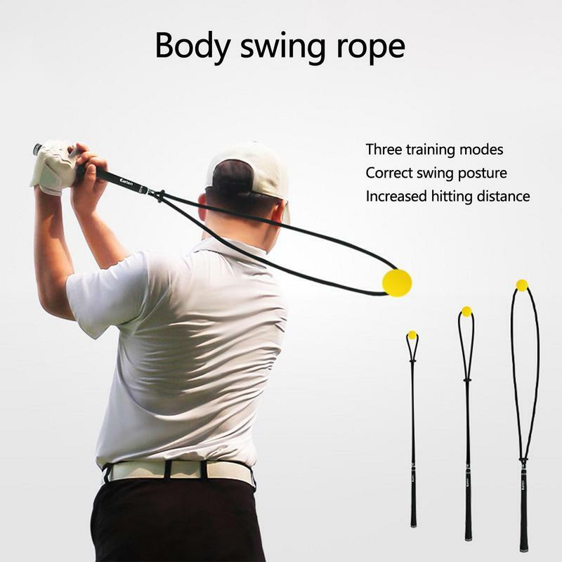 Cuerda de práctica de swing de golf ajustable, entrenador de swing de golf, ayuda para ejercicios de golf, suministros de entrenamiento de golf accesorio.