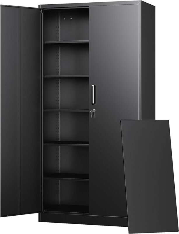 Шкафы Letaya металлические со замком, высокий шкафчик-органайзер, стальные шкафы, регулируемые полки, 2 двери, разные цвета