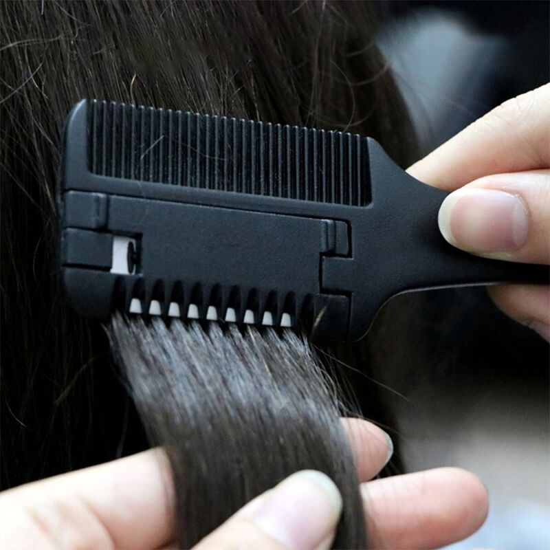 Scissor Hair Styling Trimming Hair Salon Hair Trimmer with Razor Blades Hairdressing Tool Thinning Comb Hair Cutting Comb
