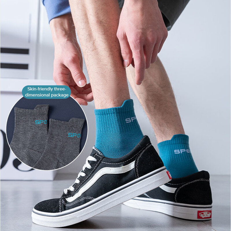 10 пар/комплект, мужские воздухопроницаемые хлопковые носки