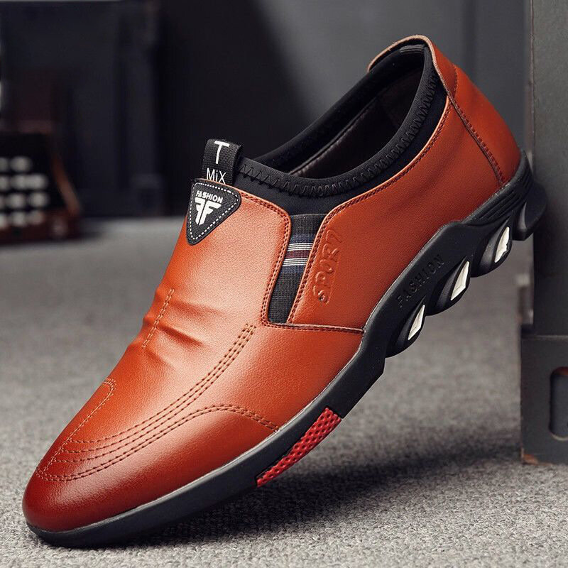 Skórzane buty męskie skórzane wiosenne nowe męskie biznesowe na co dzień miękkie podeszwy antypoślizgowe, oddychające, dopasowane obuwie buty do jazdy samochodem