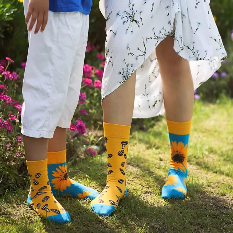 AB nuovi bambini stile genitore-figlio ragazzi e ragazze colorati simpatici cartoni animati moda sport calzini di cotone a tubo medio per bambini