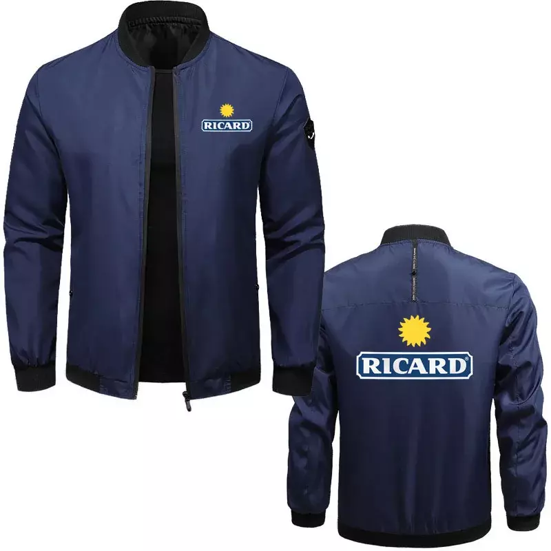 Jaqueta de beisebol à prova de vento com estampa Ricard masculina, jaqueta de alta qualidade, exterior dura, nova, outono 2020
