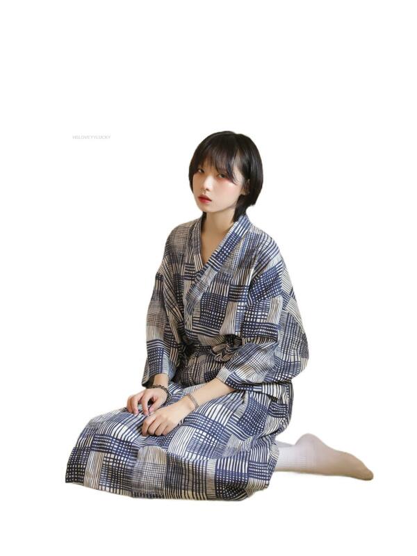 Japanese Kimono Robe Bathrobe Women Spring  Autumn New Style Casual Japanese Pajamas Ladies Home Clothes Women Kimono Robe
