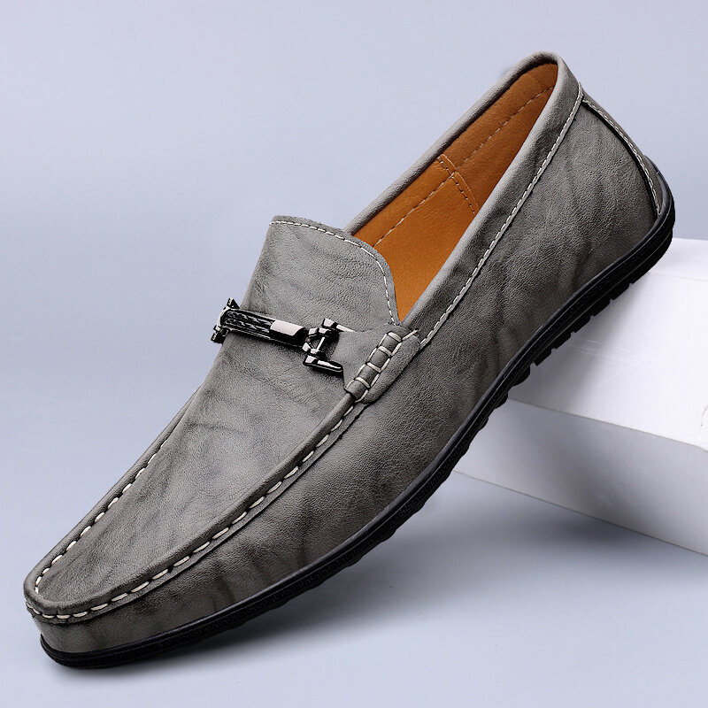 Кожаные Мокасины Penny мужские, роскошная дизайнерская деловая повседневная обувь, дышащие слипоны на плоской подошве, обувь для вождения
