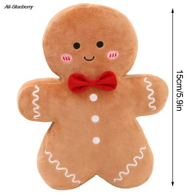 15 centímetros Brinquedos Decoração de Natal Bonito Gingerbread Man Boneca de Brinquedo de Pelúcia Dos Desenhos Animados Brinquedo Macio Anime Pillow Home Decor Para Crianças Presente
