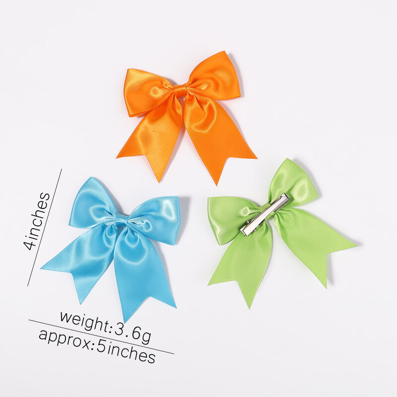 Wholesale 2Pcs Baby Bows Hair Clip For Kids Girls Solid Color Hairpins Barrettes Handmade Headwear Hair Accessories 4.52Inches