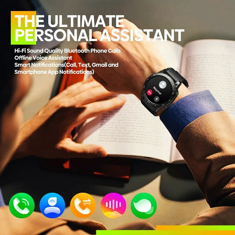 Zeblaze-Smartwatch AMOLED para homens, AMOLED, chamada por voz, AMOLED, monitor de saúde 24H, mais de 100 modos esportivos, Ares 3 Pro, novo