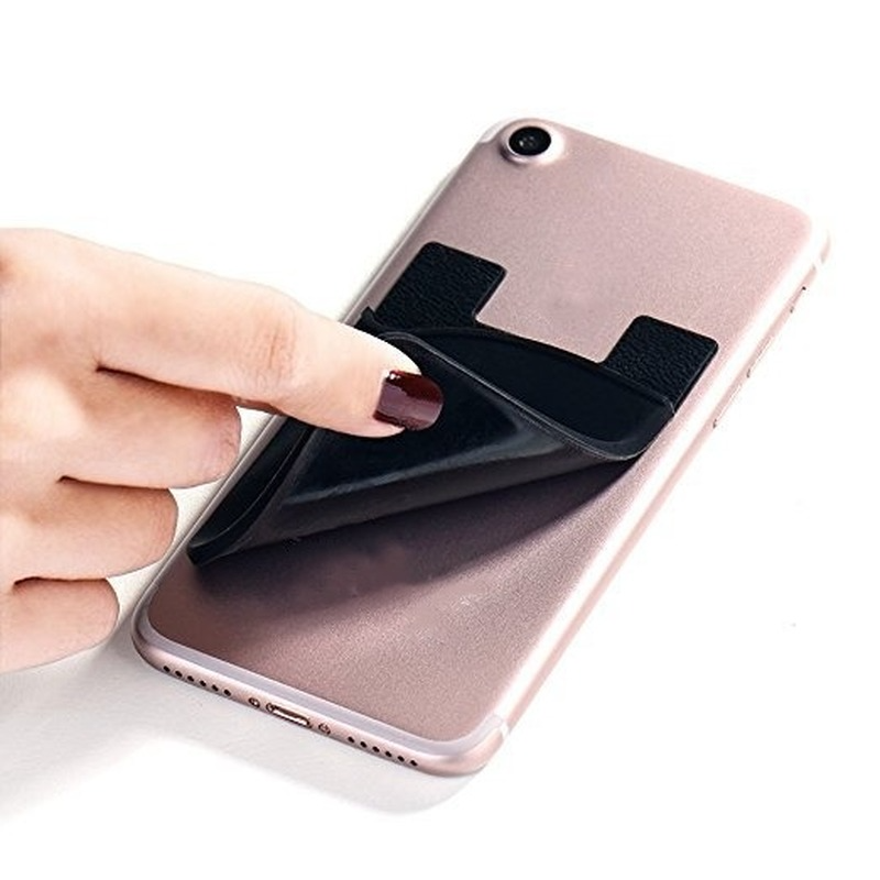 男性と女性のための携帯電話のポケット付きの薄いケース,シリコン,ビジネスのクレジットカード用の粘着カバー,1ユニット