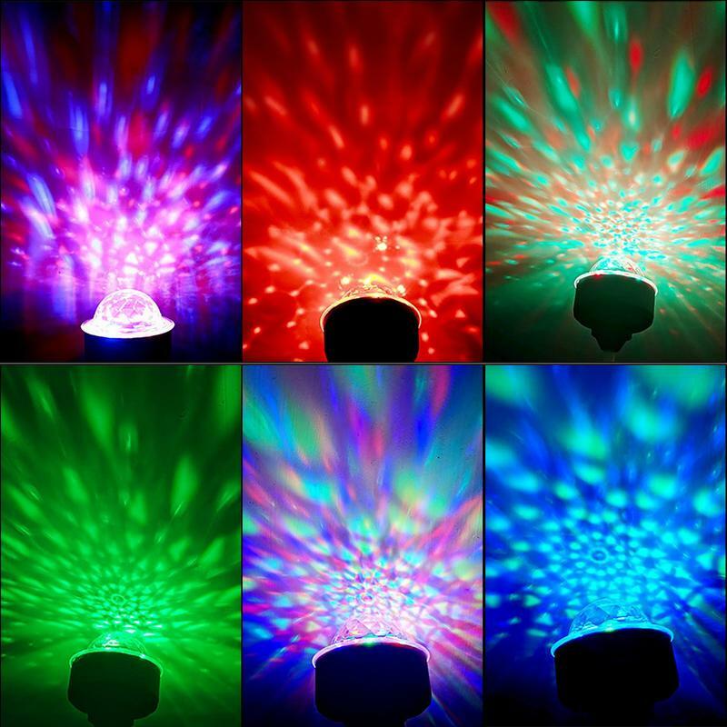Dj الإضاءة صوت حفلة السيارات USB كرات إضاءة ديسكو صغيرة RGB متعدد الألوان سيارة جو غرفة زينة مصباح ضوء إحترافي سحري