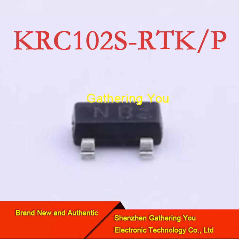 Transistor autêntico, novo, KRC102S-RTK P SOT23, Transistor