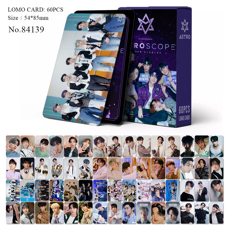 55 Stks/set Kpop Astro Rijden Naar De Sterrenweg Lomo Kaarten Nieuw Album Hoge Kwaliteit K-Pop Astro Photocard K-Pop Fotoalbum Kaarten