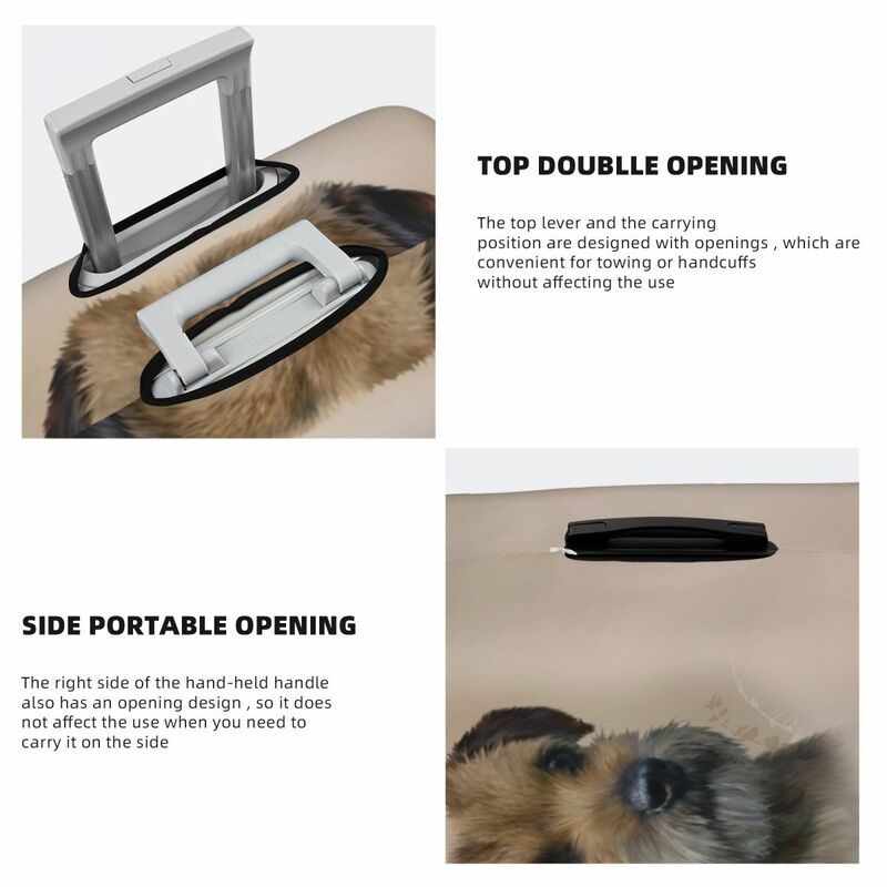 Benutzer definierte Grenze Terrrier Hund Gepäck abdeckung elastische Haustier Tier Reisekoffer Schutzhüllen passt 18-32 Zoll