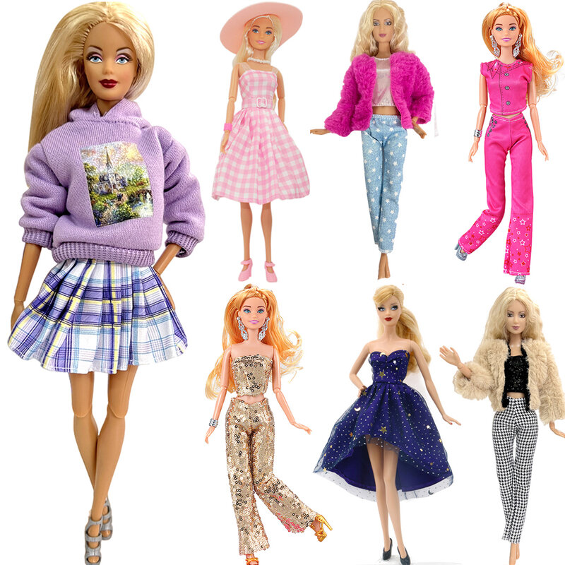Nieuwe 1x Mode Rok Voor 1/6 Pop Casual Outfits Vest Shirt Broek Jurk Poppenhuis Accessoires Kleding Voor Barbie Pop Jj
