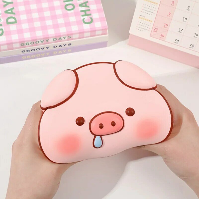 Kawaii Pink Pig Pinch Music Fidget Toy, Pig Cake, PU Slow Rebound Brinquedos, Criativo, Bonito, Kawaii, Descompressão