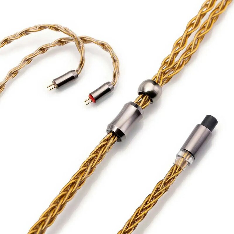 Обновленный кабель для наушников Kinera Gleipnir, наушники 6N OCC с позолоченным штекером 2,5 + 3,5 + 4,4 мм, 0,78 2pin / MMCX Hifi, музыкальные наушники
