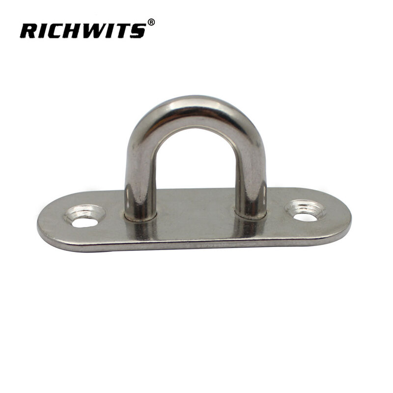 304 aço inoxidável oval porta fivela com gancho, 5mm, 6mm, 8mm