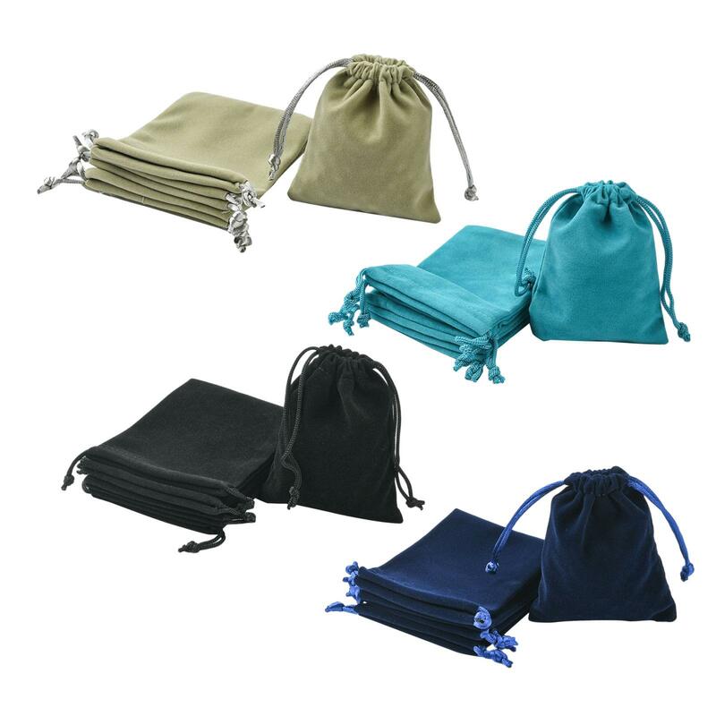 ถุงของขวัญถุงผ้าใส่เครื่องประดับเชือกรูดกำมะหยี่10ชิ้นถุงขนม3x4สำหรับสร้อยข้อมือแหวนสร้อยคอ