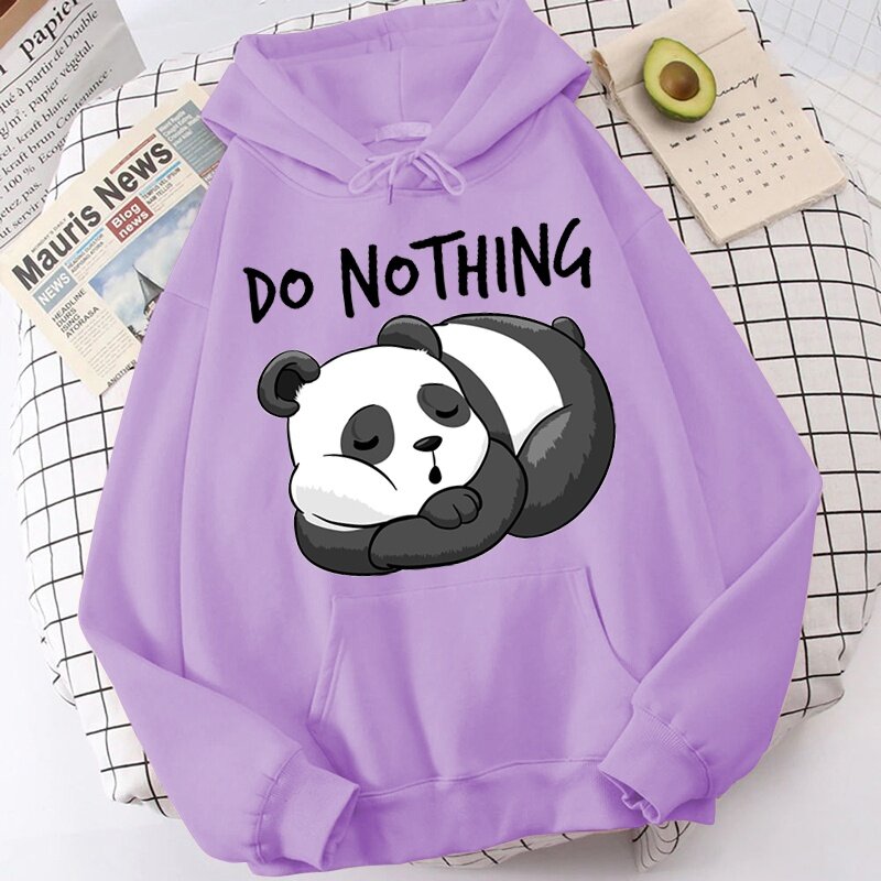 Hete Schattige Panda Print Sweatshirt Dames Casual Top Harajuku Mode Capuchon Sweatshirt Lange Mouw