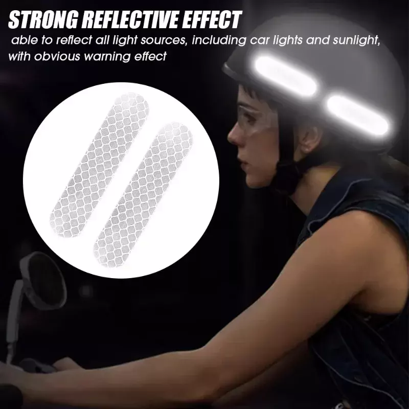 หมวกกันน็อคมอเตอร์ไซค์10-60ชิ้น, สติ๊กเกอร์คำเตือนสะท้อนแสงกันการชนกันสูงสำหรับประตูรถยนต์รถยนต์อุปกรณ์เสริม